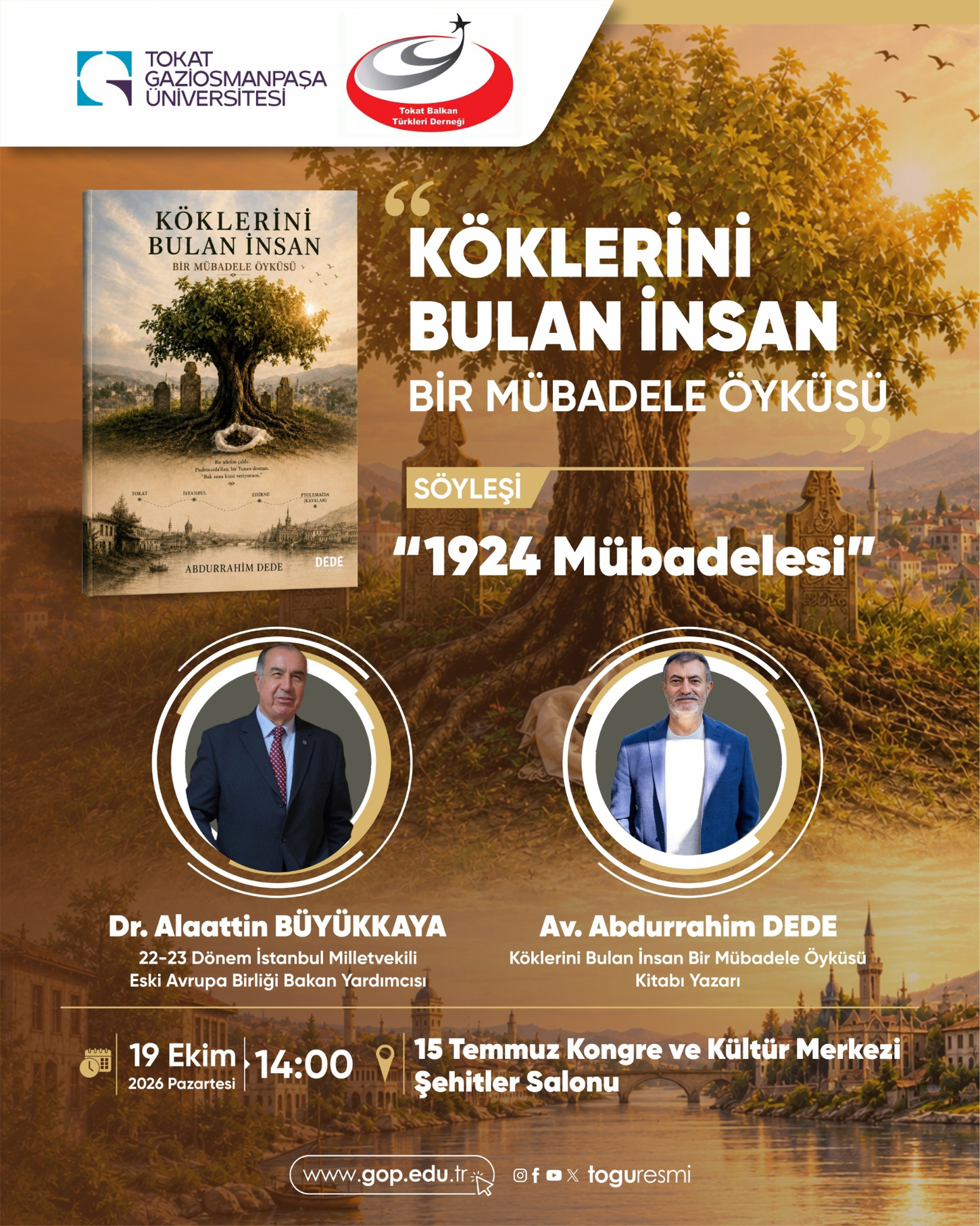 The Man Who Found His Roots — 1924 Population Exchange Talk (Tokat) etkinlik afişi